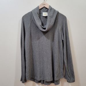 Anthropologie Maeve Ribbed longsleeve top